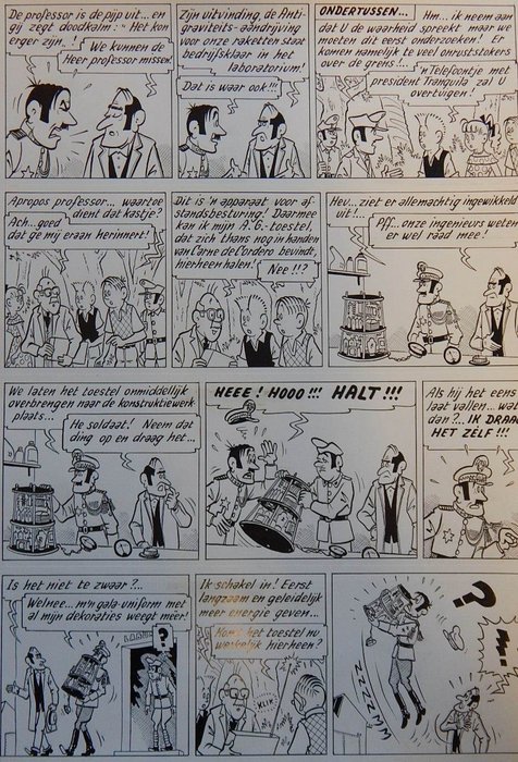 Pom - 1 Original page - Piet Pienter en Bert Bibber 15 - De Barbier van Bombilla - 1960