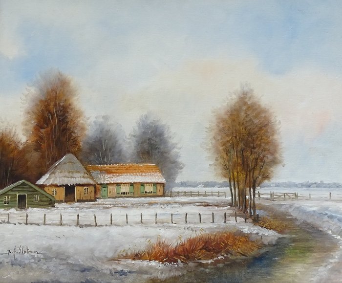 Jack van der Put alias B.H. Slotman (1939) - Besneeuwde Boerderij