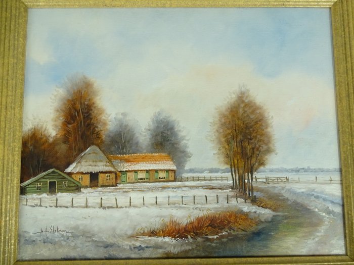 Jack van der Put alias B.H. Slotman (1939) - Besneeuwde Boerderij