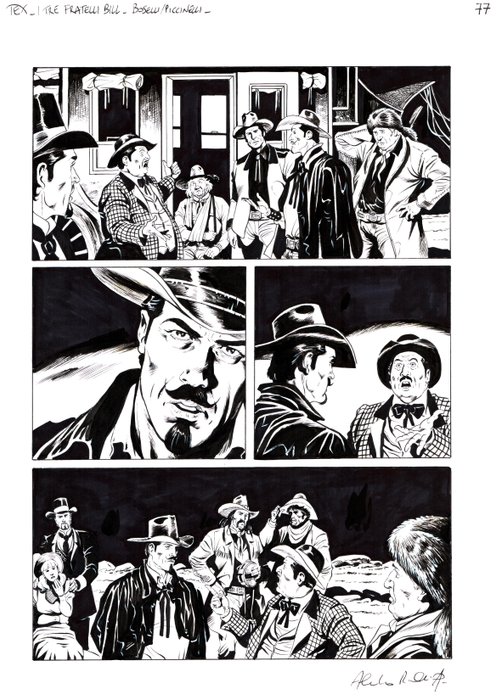 Piccinelli, Alessandro - 2 Original page - Tex Maxi #27 - "i tre fratelli Bill" - 2020