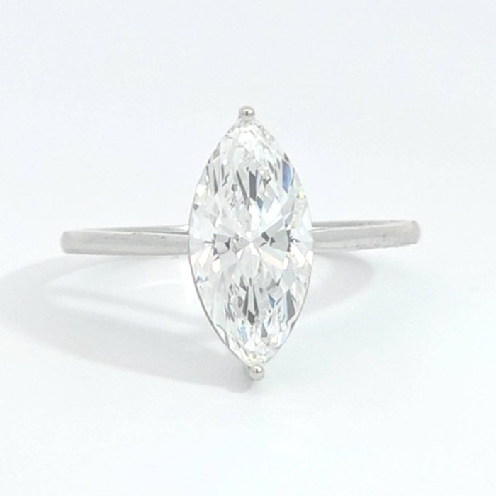 Ring Platin -  206ct tw Diamant (Laboratoriedyrket) - E VVS2