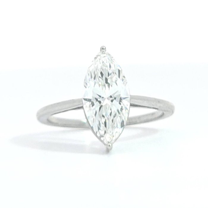 Ring Platin -  206ct tw Diamant (Laboratoriedyrket) - E VVS2