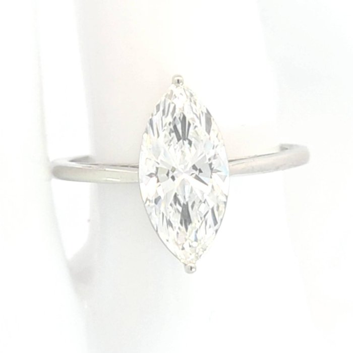 Ring Platin -  206ct tw Diamant (Laboratoriedyrket) - E VVS2