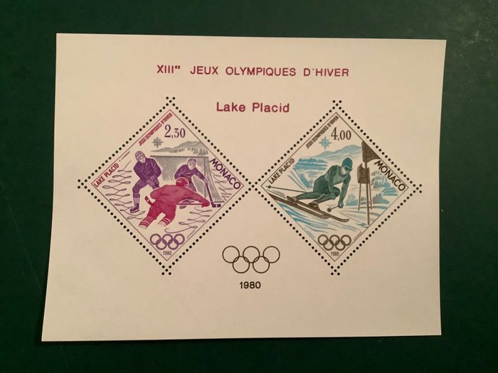 Monaco 1980 - Special Block Olympics i Lake Placid - Yvert bloc speciale 12