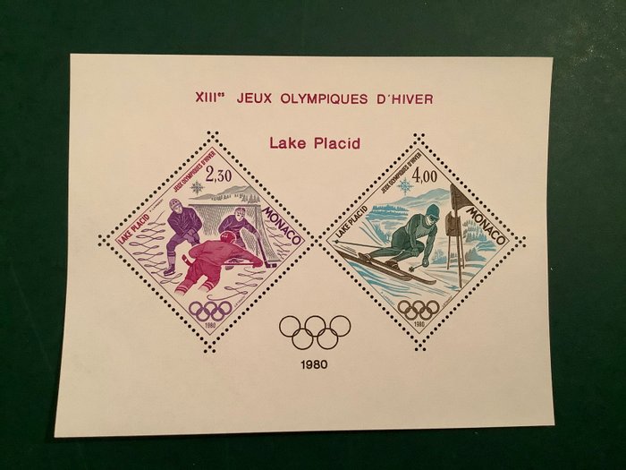 Monaco 1980 - Special Block Olympics i Lake Placid - Yvert bloc speciale 12