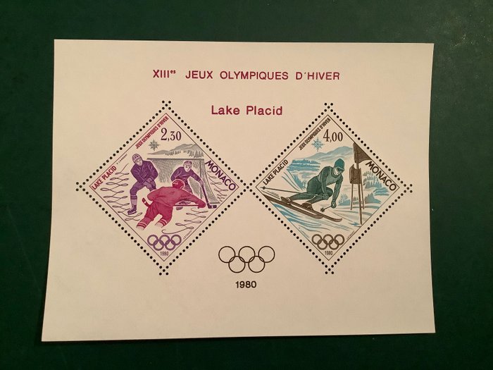 Monaco 1980 - Special Block Olympics i Lake Placid - Yvert bloc speciale 12