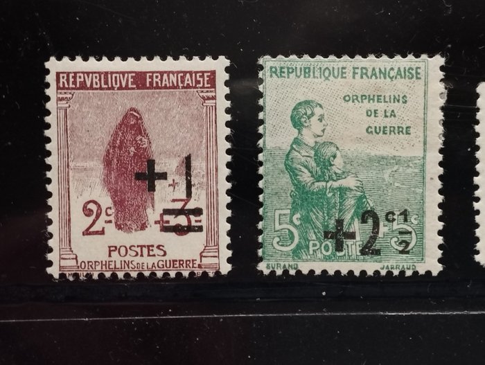 Frankrig 1922 - War forældreløse børn - 2. komplette serie - Yvert N° 162 à 169 Neufs