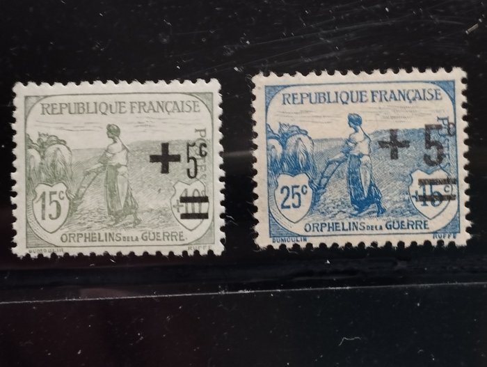 Frankrig 1922 - War forældreløse børn - 2. komplette serie - Yvert N° 162 à 169 Neufs