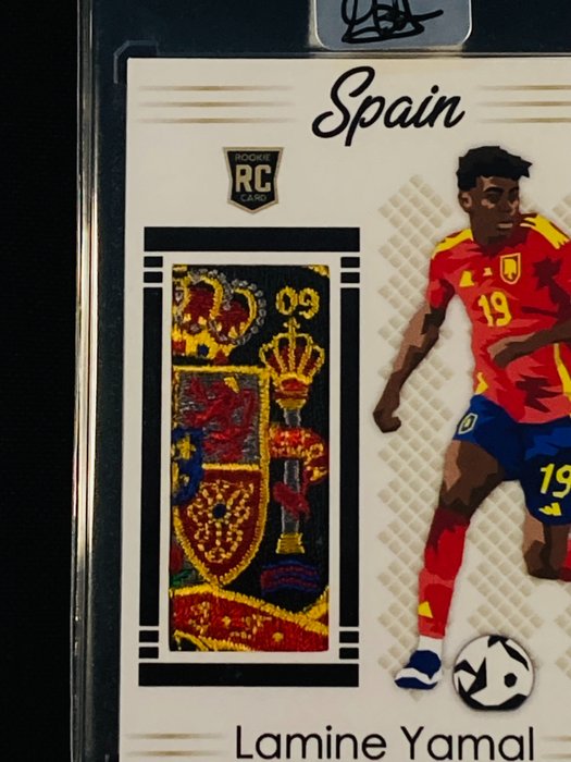 2023 Custom Card - Lamine Yamal - Rookie Card - Limited Edition /50 - Double Signed by The Artist - Logo Spain - 1 Card - Næsten så god som ny (NM)