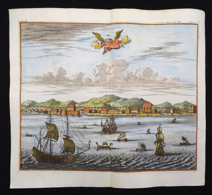 Indonesien - Ambon, Fort Victoria; Baldeus/Churchill - The Isle of Amboina - 1721-1750