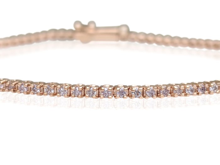 Armbånd - 14 karat Rosaguld -  179ct tw Lyserød Diamant (Naturfarvet) - Pink - GWLab