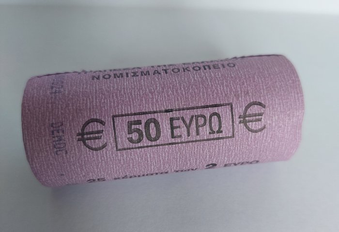 Grækenland 2 Euro 2024 " 50 years from the restoration of democracy in Greece"(25 coins) in roll  (Ingen mindstepris)