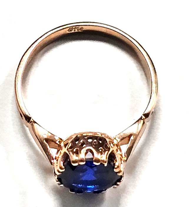 Ingen mindstepris - Ring - 9 kt. Rosaguld, Sølv -  1.60ct. tw. Safir