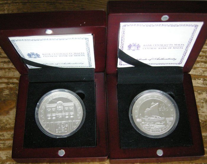 Malta 10 Euro 2009/2011 "Castellania Valletta" + "De Feniciers in Malta" (2 stucks)  (Ingen mindstepris)