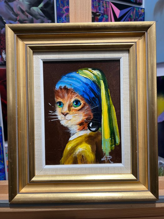 Adam Rawicz (1959) - Cat with the Pearl Earring