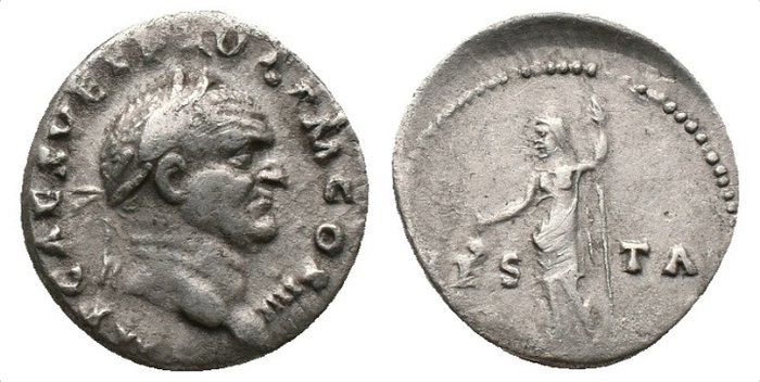 Romarriket. Vespasian (AD 69-79). Denarius