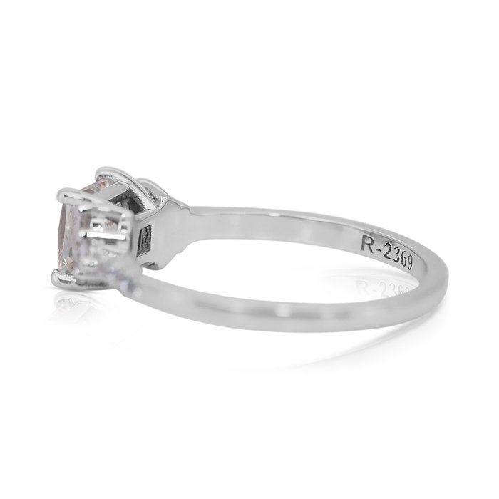 Ring - 14 karat Hvidguld -  1.20ct. tw. Diamant (Natur) - Diamant - Fantastisk Ring