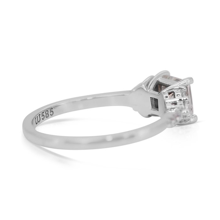 Ring - 14 karat Hvidguld -  1.20ct. tw. Diamant (Natur) - Diamant - Fantastisk Ring