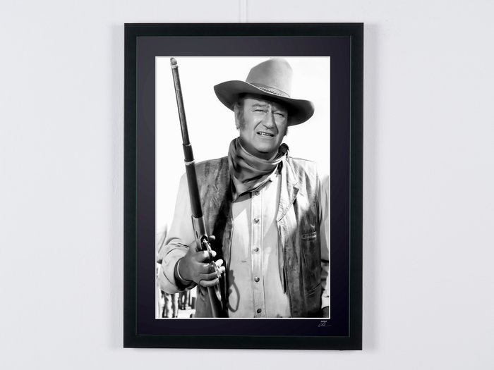 John Wayne «Col. John Henry Thomas» - The Undefeated 1969 - Fine Art Photography - Luxury Wooden Framed 70X50 cm - Limited Edition Nr 02 of 30 - Serial ID 20163 - Original Certificate (COA), Hologram Logo Editor and QR Code - 100% New items.