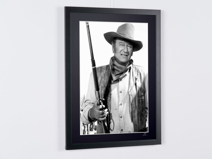 John Wayne «Col. John Henry Thomas» - The Undefeated 1969 - Fine Art Photography - Luxury Wooden Framed 70X50 cm - Limited Edition Nr 02 of 30 - Serial ID 20163 - Original Certificate (COA), Hologram Logo Editor and QR Code - 100% New items.