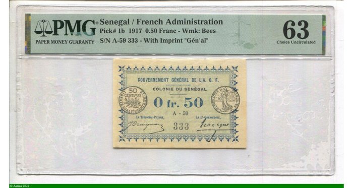 Senegal. - 50 Centimes - 1917 - Pick 1b