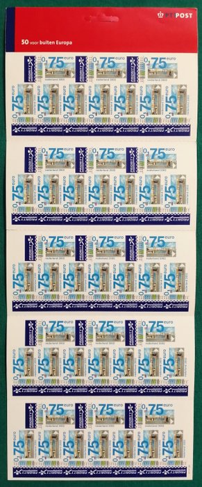 Holland  - Holland - 2001/2002 - Parti med 120 selvklæbende stempler i hæfter - Ny (MNH)