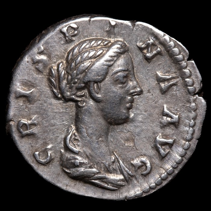 Romarriket. Crispina (Augusta, AD 178-182). Denarius Rome - DIS GENI TAL IBVS, lighted altar  (Ingen mindstepris)