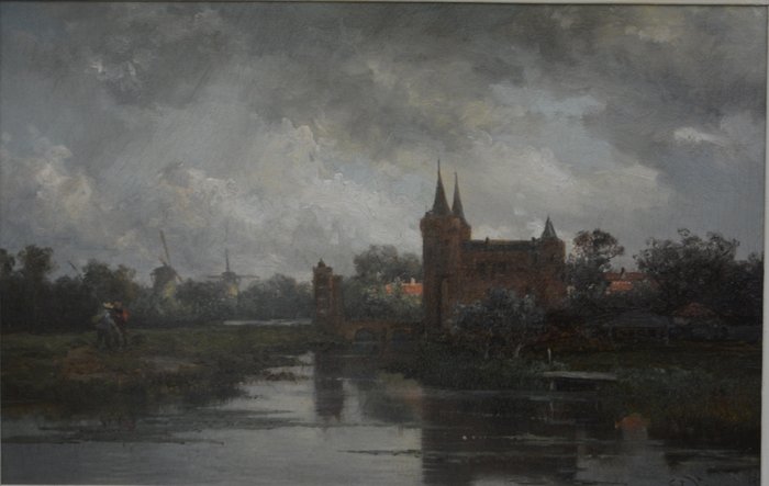 Salomon Verveer (1813-1876) - Kasteel aan de rivier