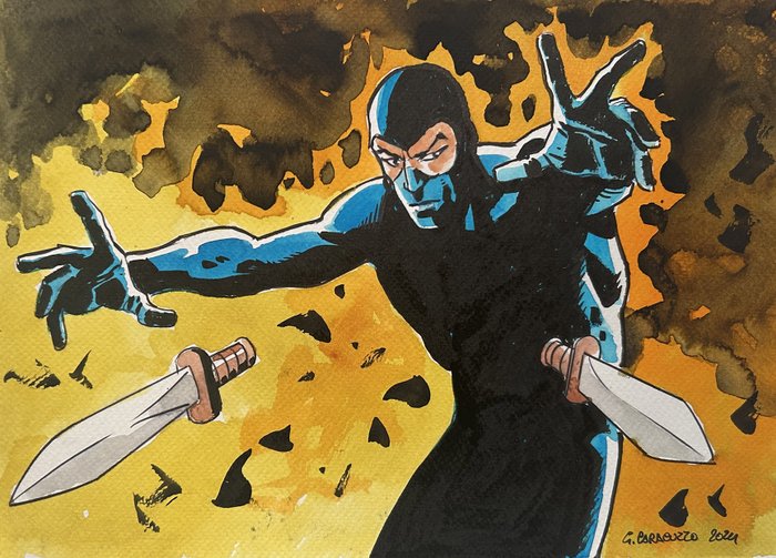 Caracuzzo, Giancarlo - 1 Watercolour - Diabolik - Omaggio a Diabolik - 2024