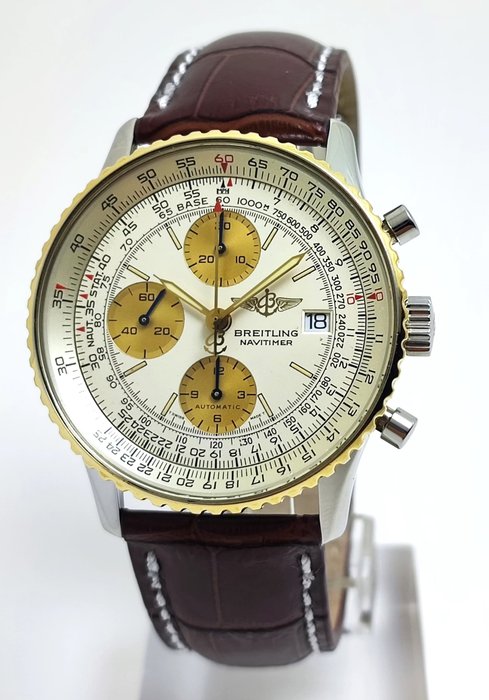 Breitling - Old Navitimer Gold/Steel Chronograph - B13019 - Mænd - 1990-1999