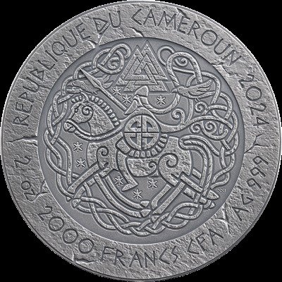 Cameroun. 2000 Francs 2024 Erik the Red - Way to Valhalla, 2 Oz (.999)