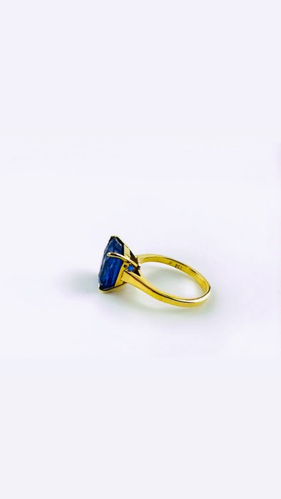 Ring - 18 kraat Gulguld -  9.66ct. tw. Safir - Fantastisk safir