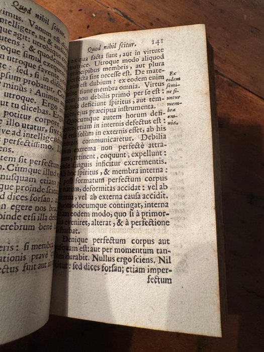 Francisco Sanchez - Tractatus philosophici, quod nihil scitur. De divinatione per somnum ad Aritotelem. In libr : - 1649