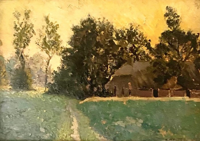 Cor Noltee (1903-1967) - Boerderij op het platteland