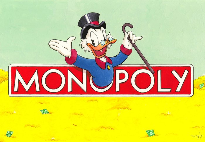 Jordi Juan Pujol - Uncle Scrooge's Monopoly - Original Painting - Hand Signed