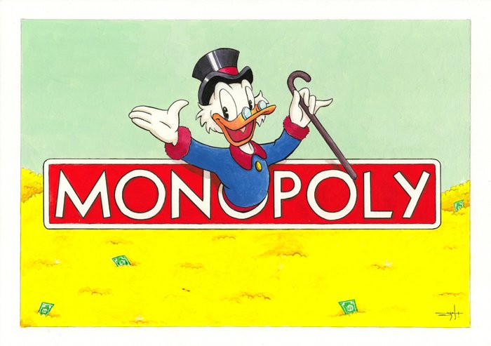 Jordi Juan Pujol - Uncle Scrooge's Monopoly - Original Painting - Hand Signed