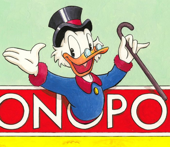 Jordi Juan Pujol - Uncle Scrooge's Monopoly - Original Painting - Hand Signed