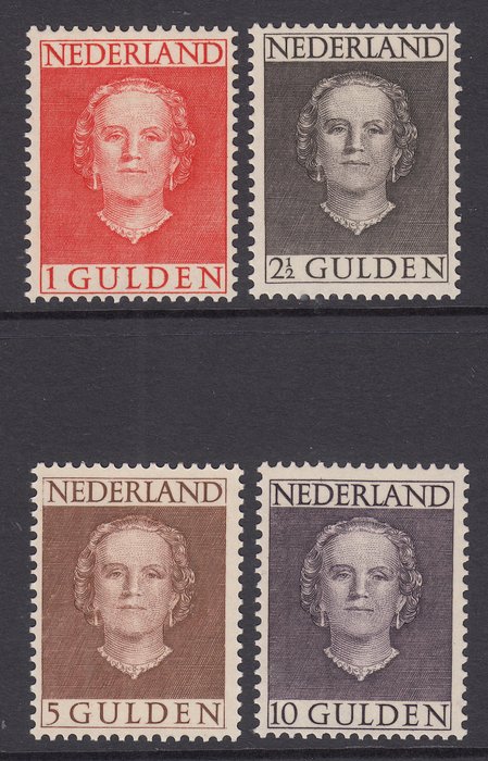 Holland 1949 - Dronning Juliana type 'En Face' - NVPH 534/537