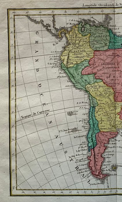 Sydamerika - Argentina / Brasilien / Colombia / Peru / Uruguay; Delamarche - Amérique Méridionale [unito a] America Meridionale - 1824