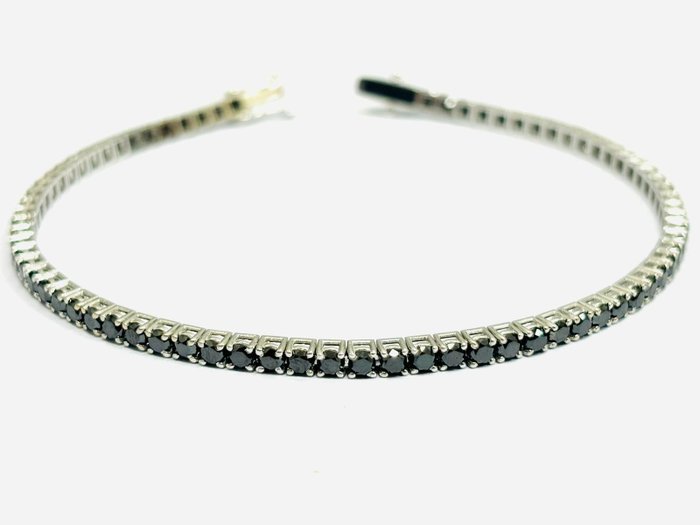 Armbånd - 18 kraat Hvidguld -  8.42ct. tw. Diamant (Farvebehandlet)  - Fremstillet i Italien