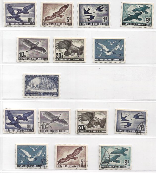 Østrig 1933/1953 - Bestilte akkumulering af Air Mail-frimærker fra perioden - Unificato 2024