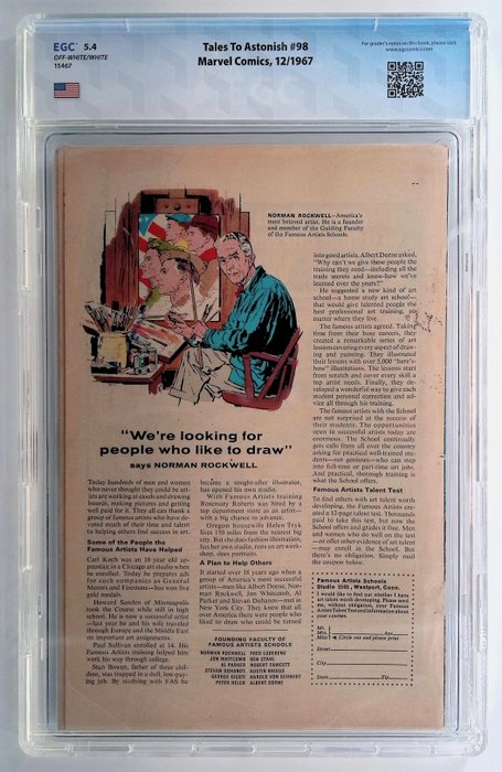 Tales to Astonish #98 - EGC graded 5.4 - 1 Graded comic - 1967