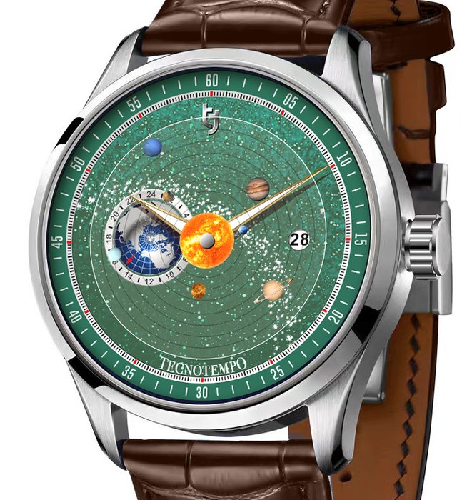 Tecnotempo - "Dynamic Solar System" - Designed by Tecnotempo - TT.50.SPLGR (Green dial) - Mænd - 2011-nu