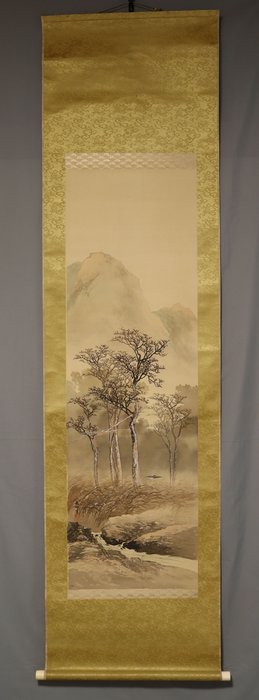 Autumn scenery and a bird - With signature 'Bunpo' 文邦 - Bunpo(?-?) - Japan  (Ingen mindstepris)