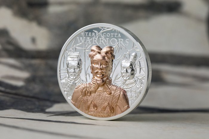 Cook-øerne. 20 Dollars 2021 Terracotta Warriors 3 Oz Ultra High Relief, (.999)