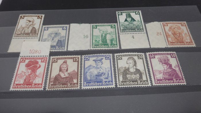 Tyske Kejserrige 1935 - Tyske nødhjælp kostumer postfriske MNH tjekket Schlegel - 588-597**