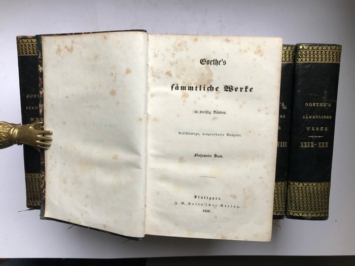 Goethe - Goethe's sämmtliche Werke in dreißig Bänden. Vollständige, neugeordnete Ausgabe. - 1857-1858