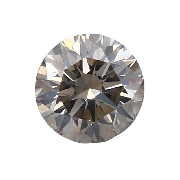 1 pcs Diamant  (Naturfarvet)  - 1.03 ct - Rund - Fancy Brun, Grønlig Gul - SI2 - Gemological Institute of America (GIA)