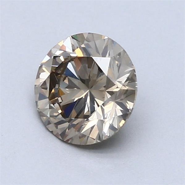 1 pcs Diamant  (Naturfarvet)  - 1.03 ct - Rund - Fancy Brun, Grønlig Gul - SI2 - Gemological Institute of America (GIA)