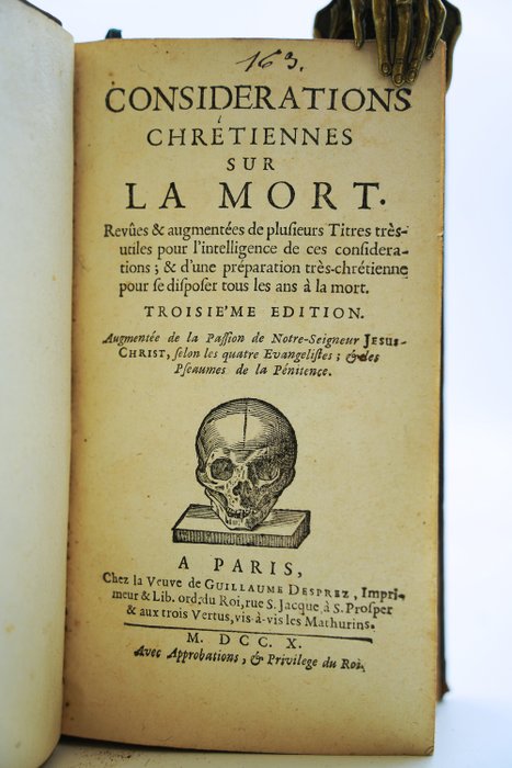 SN - Considérations chrétiennes sur la mort - 1710